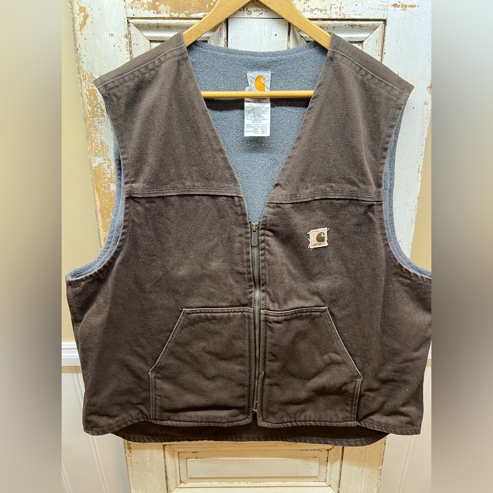 Vintage Carhartt Vest Distressed Work Outdoor V19 DKB